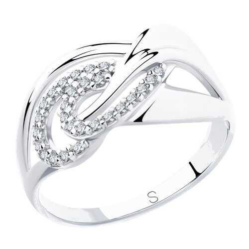 Кольцо женское SOKOLOV из серебра с фианитами 94012922 р.17 в Бершка