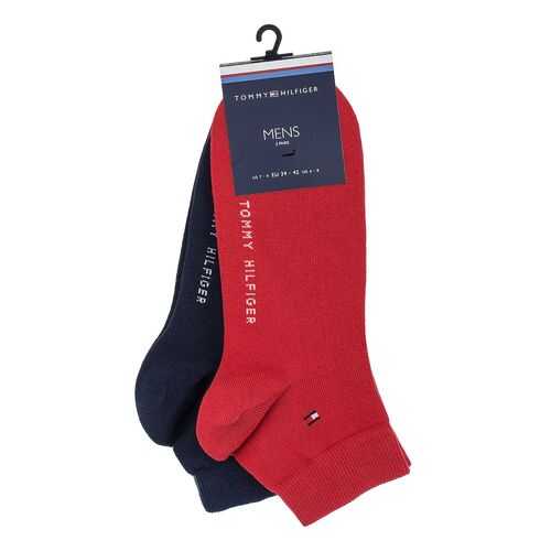 Набор носков мужских Tommy Hilfiger 342025001 красных 39-42 US в Бершка