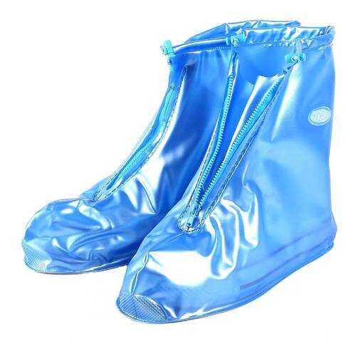 Защитные чехлы для обуви Baziator от дождя и грязи синие с подошвой XL в Бершка