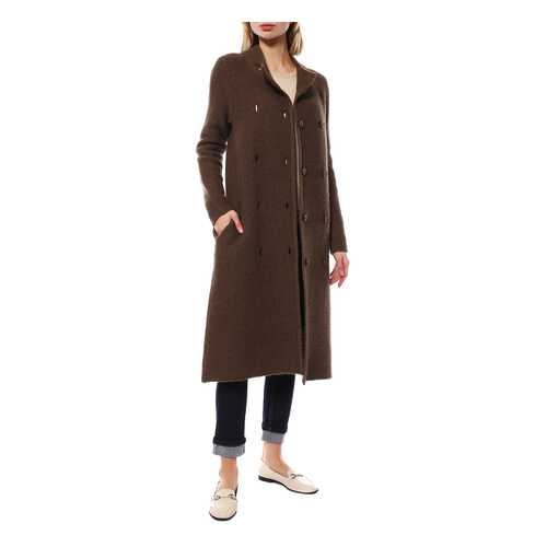 Пальто женское Mir cashmere YWI17-027 коричневое L в Бершка
