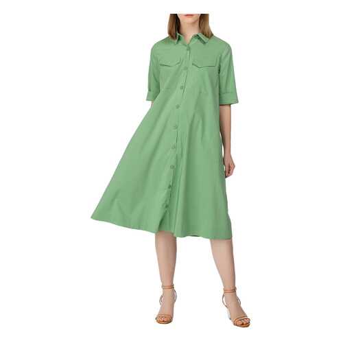 Платье-рубашка женское Helmidge 8477 зеленое 18 в Бершка