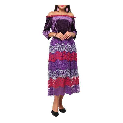 Платье женское LISA BOHO GRACE 180973 фиолетовое 48 EU в Бершка