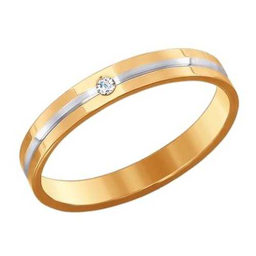 Обручальное кольцо женское SOKOLOV из золота с бриллиантом 1110182 р.17.5 в Бершка