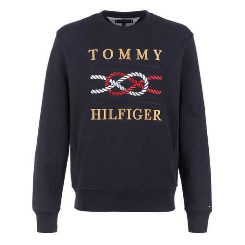 Свитшот мужской Tommy Hilfiger MW0MW13053 синий XXL в Бершка